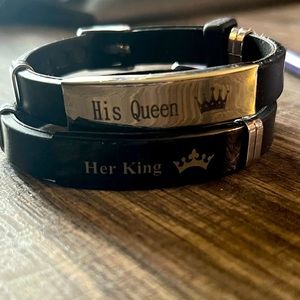 King and Queen couples wristband